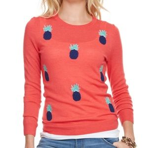 NWOT Vineyard Vines Merino Wool Pineapple Embroidered Sweater